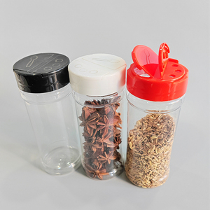 8 oz rõ ràng lọ gia vị nhựa thảo mộc muối hạt tiêu Shaker rắc Container có nắp đậy BBQ chà nhà bếp sử dụng bán buôn - Product Image 1