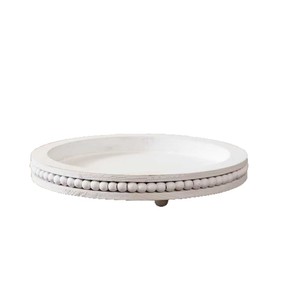 Wooden Round <b>Tray</b> Natural Wood Color Varnished Multifunction <b>Storage</b> <b>Tray</b> For Home Living Room Coffee Table Fruit Plate - Product Image 5