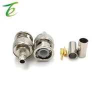 Connecteur RF coaxial BNC-J-3 à sertir pour câble de transmission vidéo RG58 50-3