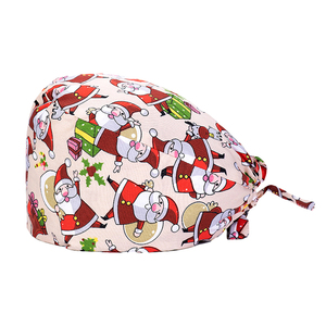 Cappello da Lavoro Regolabile con Fascia Elastica e Laccetti Posteriori, Berretto Chirurgico Natalizio alla Moda per Ospedale - Product Image 3