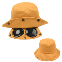Chapeau de soleil de plage de voyage en plein air à la mode FF512 avec lunettes de soleil Protection UV Chapeau seau pour femmes et hommes