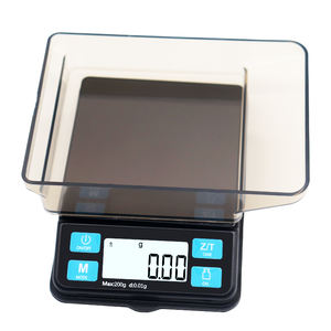 Balance de précision numérique multifonctionnelle à piles avec plateau et couvercle intégrés, étalonnage 50g, précision 0.01g, capacité 200g - Product Image 4