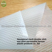 Sac cosmétique hexagonal blanc en maille double couche en EVA, résistant aux hautes températures, porte-documents, imperméable, écologique, laminé