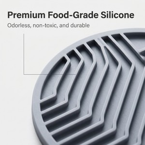 Food Grade Silicone Non Slip Mat Round Heat Resistant <b>Pad</b> 2 mm Thick Reusable <b>Table</b> <b>Protector</b> for Kitchen Dining - Product Image 2