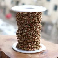 Rantai Baja Tahan Karat Berlapis Emas 5 Meter dengan Manik-manik Enamel untuk Perlengkapan Pembuatan Perhiasan DIY, Kalung, Grosir