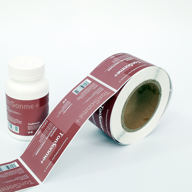 Custom Printed Pharmaceutical Supplement Label Permanent Adhesive Medical Sticker for PET Health Product Packaging Bottle