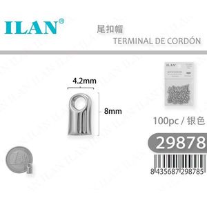 Terminale per cavo Ilan 4.2mmx8mm Argento 100 pz per terminale cavo - Product Image 3