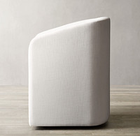 Chaise de salle à manger RH traditionnelle, style nordique minimaliste, en tissu de lin, aspect antique |   Chaise Compact-Space Tiger |   Personnalisable
