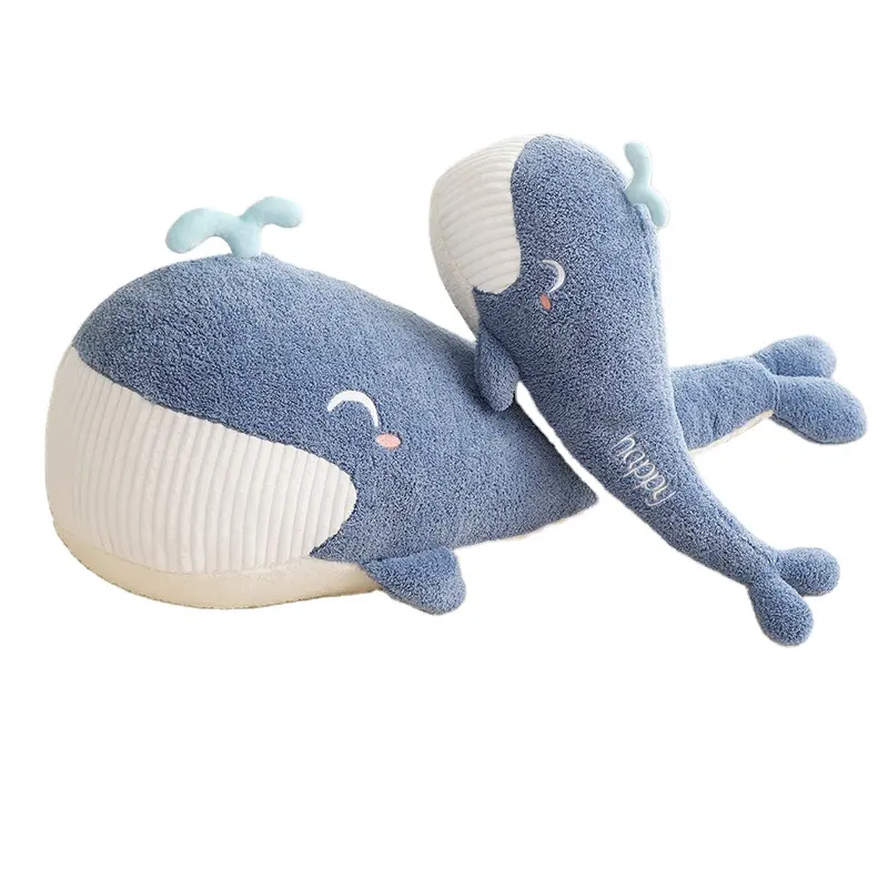 Popüler çocuklar sevimli popüler peluş mavi balina oyuncaklar olan özelleştirilmiş