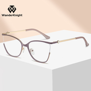 نظارات عالية الجودة للنساء لعام 2025، إطار فاخر مضاد للضوء الأزرق بتصميم خاص على الذراع مع الماس - Product Image 2