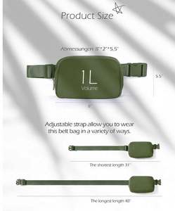 Free Sample Unisex Mini Belt Bag <b>with</b> Adjustable Strap Small Fanny Pack for Workout <b>Running</b> Traveling Hiking Waist Bag - Product Image 6