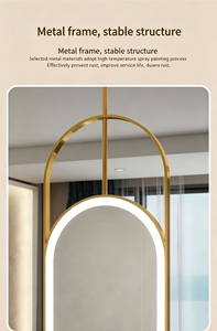 Miroir intelligent LED anti-buée à <span class=keywords><strong>suspension</strong></span> métallique avec écran tactile et rétroéclairage, idéal pour appartements et hôtels - Offre Spéciale - Product Image 6