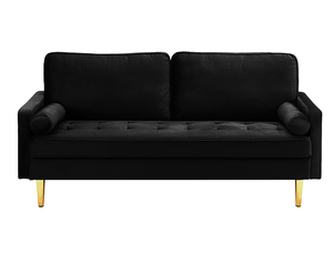 65-inch Square Minimalist Velvet <b>Sofa</b> <b>Bed</b> Set Metal Legs Complete Memory Foam Cushions for Hotel Villa Living Rooms Bedrooms - Product Image 4