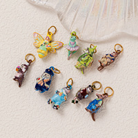 Nouveauté 2026 : Breloques personnalisées DIY en acier inoxydable, bijoux fantaisie, pendentifs animaux 3D mignons peints, PVD 18K pour la création de bijoux et cadeaux