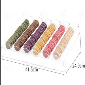 Plateau d'affichage <span class=keywords><strong>macaron</strong></span> en acrylique léger <span class=keywords><strong>Présentoir</strong></span> à dessert à 6 emplacements Support à biscuits Supports en acrylique pour affichage léger - Product Image 4