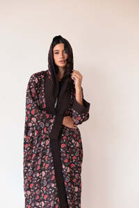 Abaya musulmane LEDUO personnalisée, décontractée et modeste, en viscose unie, style ouvert, respirante, pour le printemps et Diwali - Product Image 2