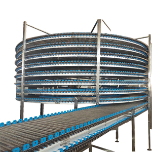 Çok katmanlı paslanmaz çelik Spiral kule konveyör bant otomatik pişirme soğutma gıda kaldırma Spiral konveyör hattı ile örgü kemer - Product Image 1