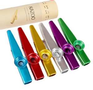 Kazoo musical en métal multicolore, instrument à vent facile à jouer, idéal pour l'enseignement musical et les cadeaux d'anniversaire – Vente flash - Product Image 1
