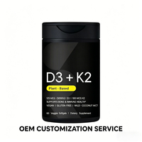 Gélules OEM Vitamine D3 + K2 pour la santé osseuse et immunitaire, absorption améliorée avec MCT, Vitamine D3 5000 UI + K2 100 mcg