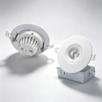 Spot LED encastré anti-éblouissement profond, noir et blanc, à bordure étroite, COB, pour plafond, maison, bureau, hôtel