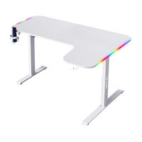 140cm/160cm/180cm Table de jeu blanche moderne grande taille ordinateur PC en forme de L grande grande Table de bureau bureau de jeu