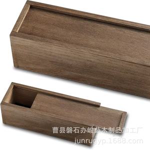 Caja de regalo rectangular de madera con tapa extraíble, hecha a mano, para joyería, embalaje de vino, artesanía de Shandong - Product Image 5