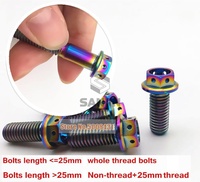 Ensemble de vis et boulons à tête hexagonale à bride en titane zingué S-J M6x10-75mm résistant à la corrosion pour la rénovation de moto (8/12 pièces)