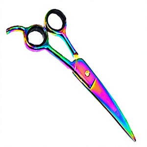 Ciseaux à plasma professionnels ASAP 440-C à lame courbée en acier inoxydable, pour droitiers, manche long, très vendus, haute qualité, pour coiffure - Product Image 1