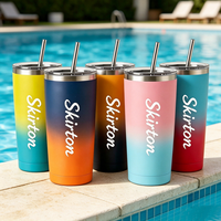 Gobelet de voyage isotherme à double paroi en acier inoxydable 20oz 30oz avec couvercle