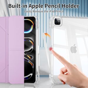 Étui de tablette multi-angle en cuir PU avec coque arrière transparente, antichoc, pour <span class=keywords><strong>iPad</strong></span> Air 11 M3 2025 M2 2024 et <span class=keywords><strong>iPad</strong></span> Air 5e <span class=keywords><strong>génération</strong></span> 10,9 - Product Image 5