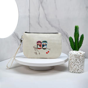 Nouveau portefeuille de poche imprimé en toile Portable téléphone rouge à lèvres clé sac de rangement à glissière - Product Image 3