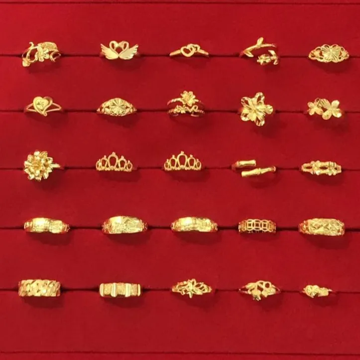 212 xuping תכשיטי ערב הסעודית יוקרה דובאי 24k זהב מצופה אישיות מגניב צדדי זוג חתונה טבעת