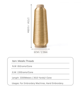 Chất Lượng Cao Sparkle Màu 3600 Yards MS ST-Loại Lurex Polyester Máy Chủ Đề Thêu Kim Loại Sợi - Product Image 6