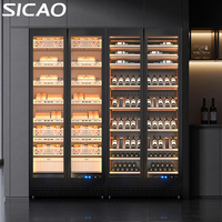 Gabinete de almacenamiento de vino personalizado profesional de gama alta SICAO colores variables entrega rápida 10 tamaños enfriador de vino personalizado