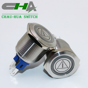 CHA22-A1 22mm Metal Switch Emergency <strong>Button</strong> Switch with Custom Laser <strong>Symbols</strong> - Product Image 4