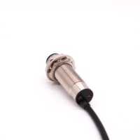 Capteur photoélectrique DINGGAN M18 à réflexion diffuse, capteur photoélectrique cylindrique, boîtier métallique avec câble PVC de 2 m
