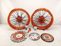 Nouvelles jantes en alliage Supermoto de 17 pouces pour moto EXC 450, avant et arrière, pièces de moto