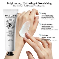 Crème pour les mains au lait de chèvre, à l'huile d'escargot et d'huile de cheval 30g, hydratante, réparatrice, éclaircissante, soin de la peau, étiquette privée, OEM, logo personnalisé, vente en gros