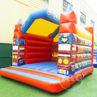 Y&G Trampoline gonflable camion de pompiers avec toboggan, vente en gros usine