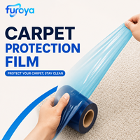Film souple LLDPE en rouleau pour la protection des surfaces, avec surface lisse et logo, pour protéger les tapis contre l'eau, la saleté et les rayures