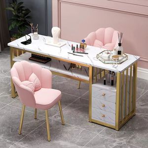 Hot <strong>Nail</strong> Desk for <strong>Nail</strong> Tech Acetone Resistant Manicure <strong>Table</strong> with Metal Frame <strong>Nail</strong> Salon Station Beauty Storage Organizer - Product Image 1