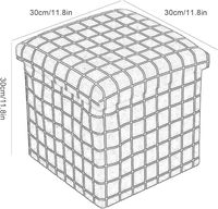 30*30*30cm Usine Design Personnalisé Motif Imprimé Rayé à Carreaux Salon Tissu de Luxe Usage Domestique Banc de Rangement Tabouret
