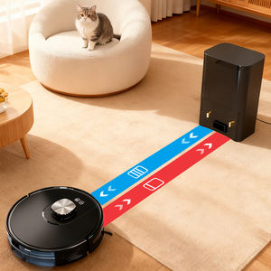 <span class=keywords><strong>Aspirateur</strong></span> <span class=keywords><strong>robot</strong></span> intelligent HEPA <span class=keywords><strong>en</strong></span> plastique à nettoyage automatique, avec station de vidage automatique, à prix abordable - Product Image 2