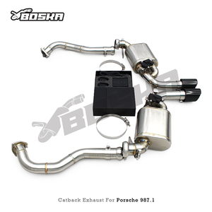 Tubos de Escape Boska Valvetronic para Porsche Boxster/Cayman 987/987.1/987.2 2.7/2.9/3.4 2006-2012, Acero Inoxidable, Catback - Product Image 4