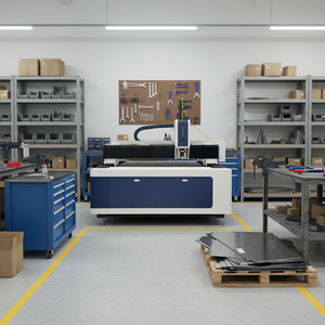 เครื่องตัดเลเซอร์ไฟเบอร์แบบแท่นแลกเปลี่ยน 6000 วัตต์ 3015 <span class=keywords><strong>พื้นที่</strong></span>ทำงาน 3000*1500 มม. สำหรับตัดเหล็กกล้าไร้สนิมและเหล็กกล้าคาร์บอน - Product Image 1