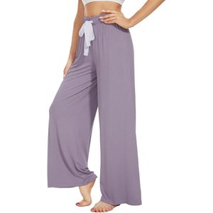 Pantalon de pyjama personnalisé pour femme en viscose de bambou, coupe palazzo à jambe large, ample et confortable, pour le sommeil et la détente, tailles S à XXL - Product Image 6