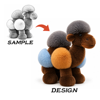 Peluche de chameau colorée réaliste, jouet en peluche doux, vente en gros directe d'usine, OEM ODM, sans MOQ, fournisseur en gros