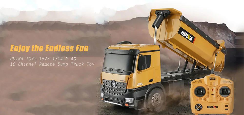 Huina 1573 1/14 10ch brinquedo rc caminhões, engenharia