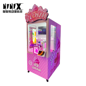 Robot de style rose Distributeur automatique de crème glacée en libre-service Jeu à pièces Affichage des ingrédients frais - Product Image 3