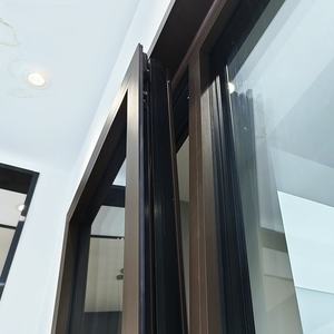 Fenêtres à battants en <span class=keywords><strong>aluminium</strong></span> moderne personnalisées, <span class=keywords><strong>double</strong></span> <span class=keywords><strong>vitrage</strong></span>, résistantes aux ouragans, stratifiées, insonorisées, à rupture de pont thermique - Product Image 2